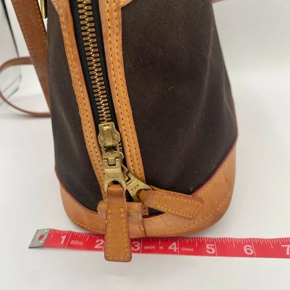 Dooney & Bourke Tan and Black Satchel - Picture 6 of 12